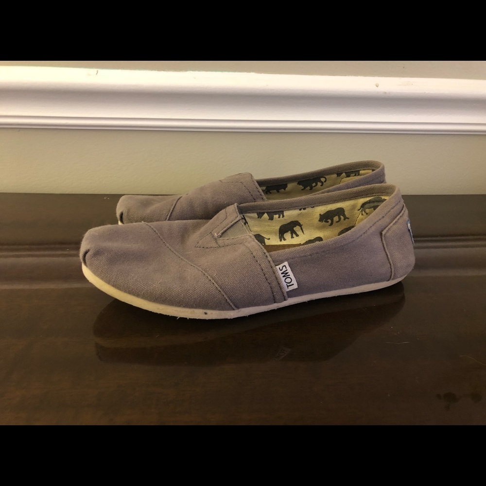 Grey slip on Toms